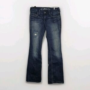 Ariat Ruby Bootcut Stretch Denim‎ Jeans Sz 27 R Thick Stitch Flap Pockets